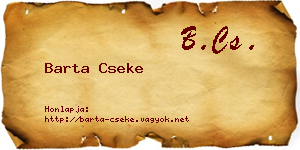 Barta Cseke névjegykártya